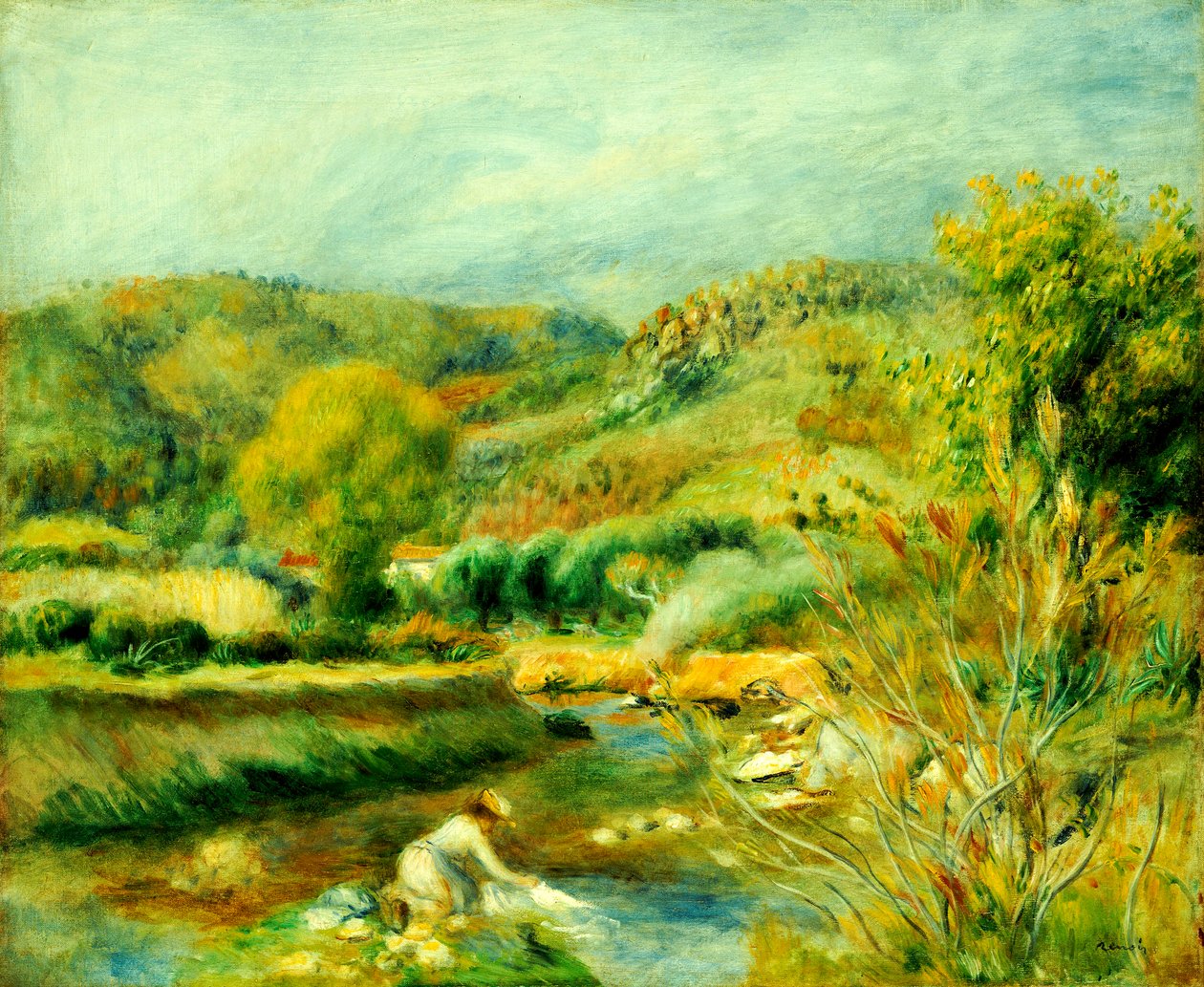 Vaskekvinnen, ca. 1891 av Pierre Auguste Renoir