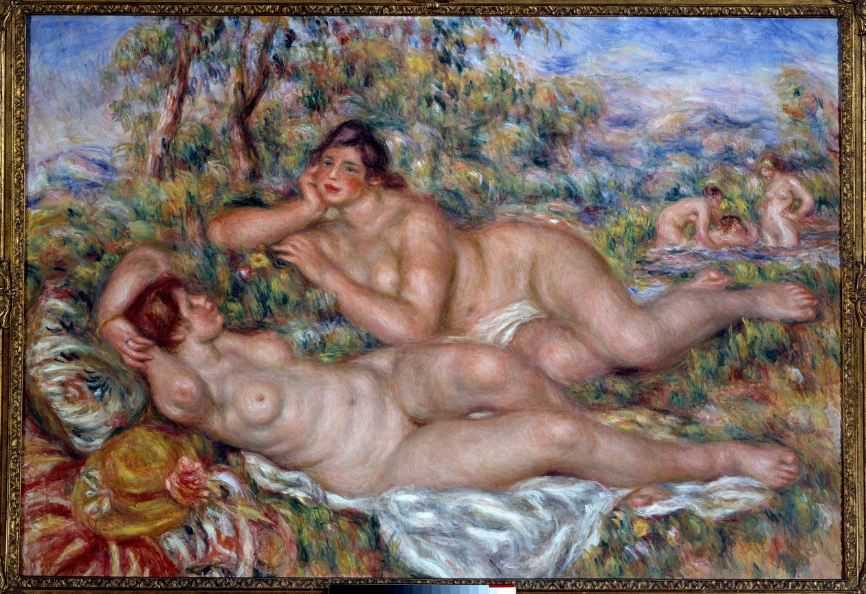 Badegjestene. Maleri av Pierre Auguste Renoir (1841-1919) av Pierre Auguste Renoir