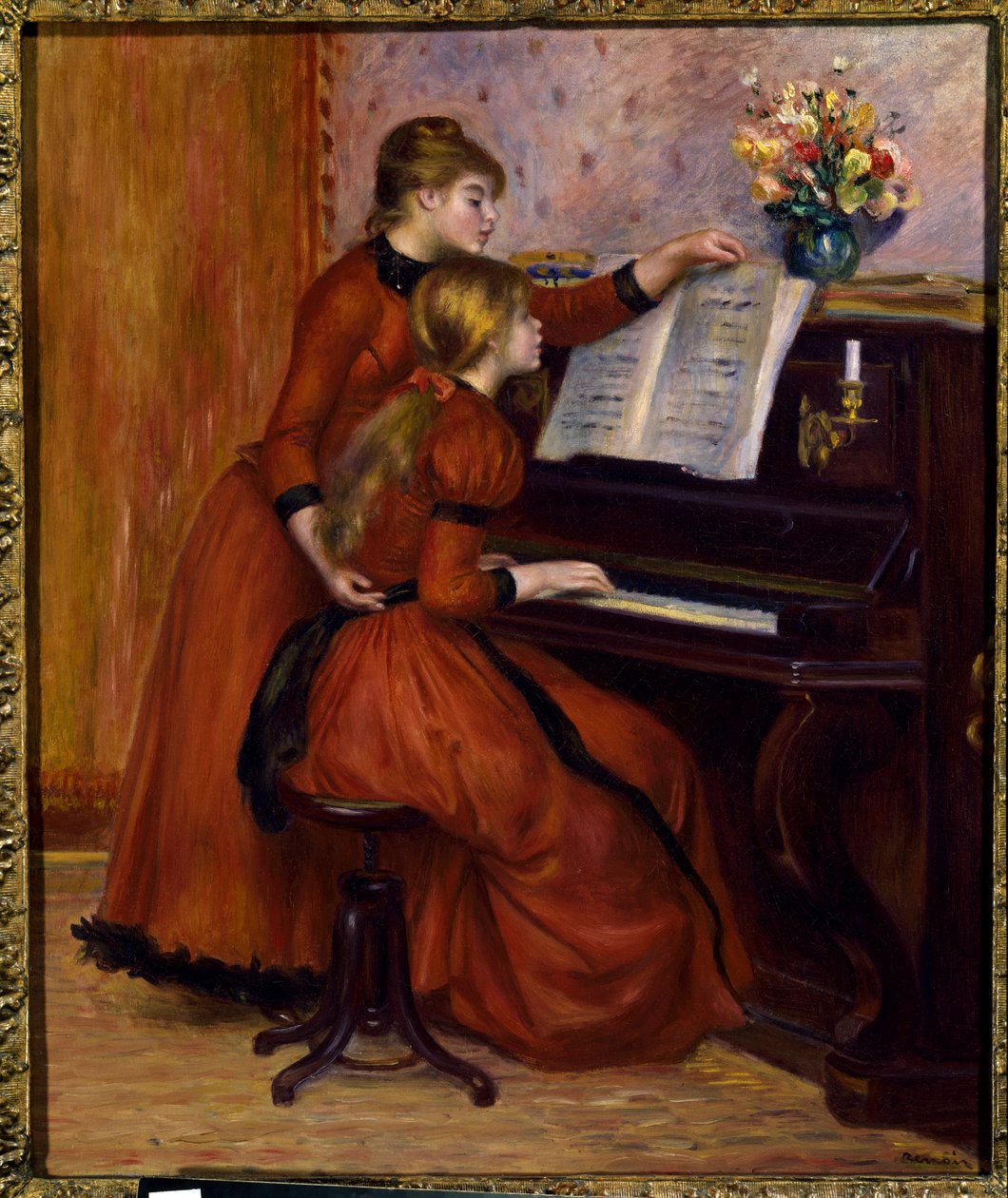 Piano lecon maleri av Pierre Auguste Renoir (1841-1919) av Pierre Auguste Renoir