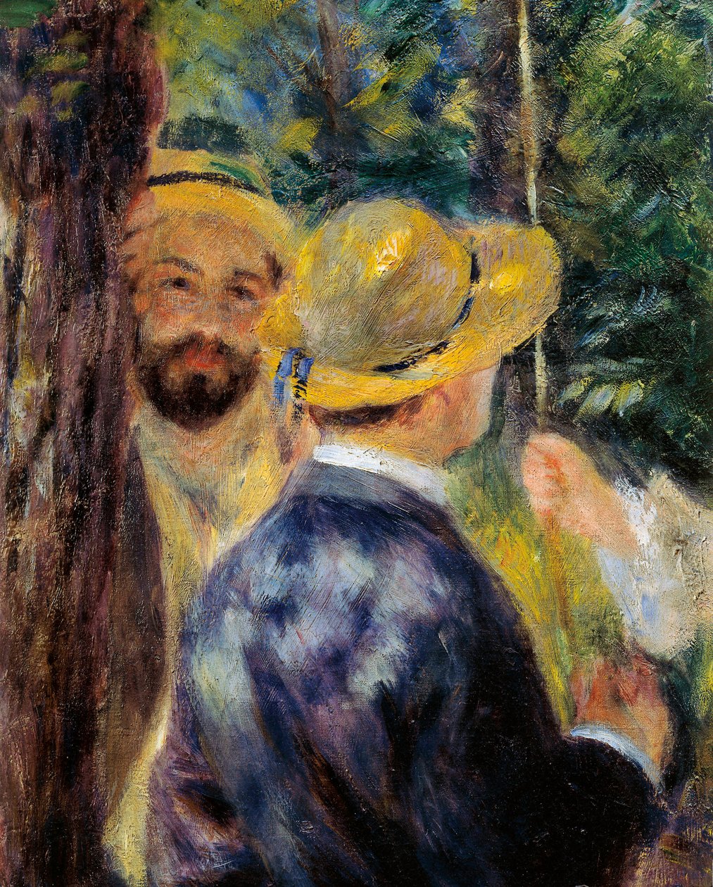 Husken (detalj). Portrett av Norbert Goeneutte, fransk maler (1854-1894) av Pierre Auguste Renoir