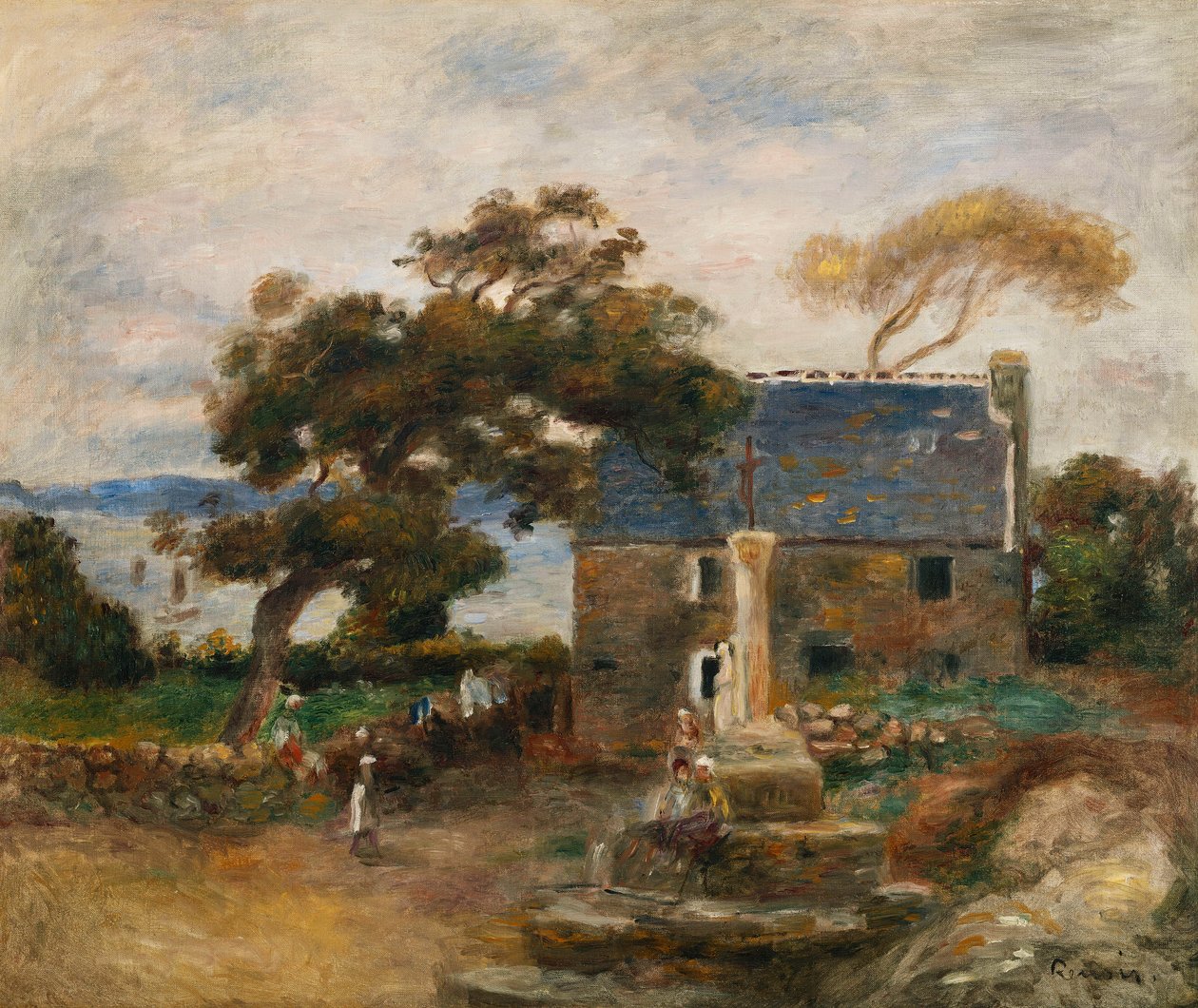 Treboul, nær Douarnenez, Bretagne; Treboul, nær Douarnenez, Bretagne, 1895 av Pierre Auguste Renoir