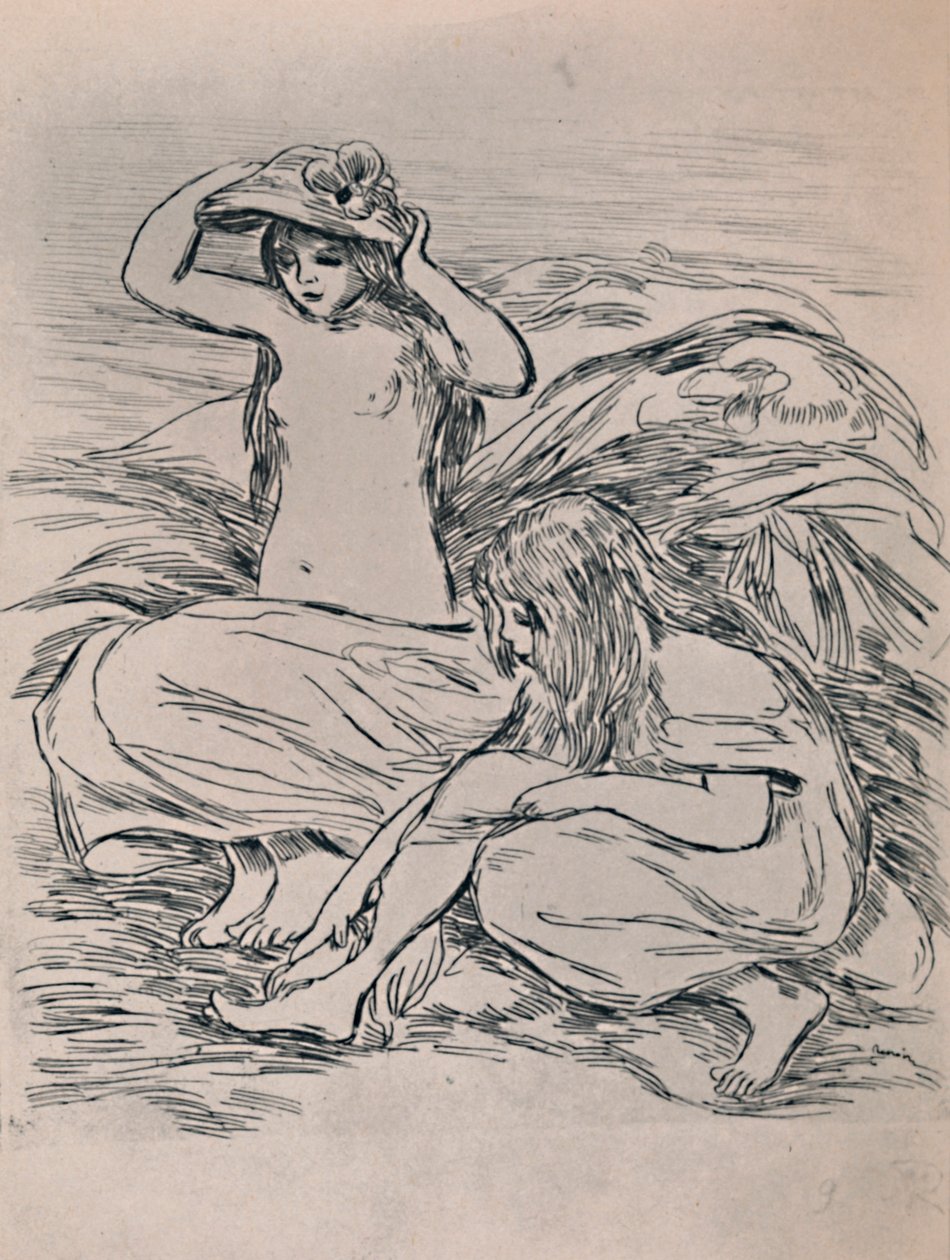 To badende, 1946 av Pierre Auguste Renoir