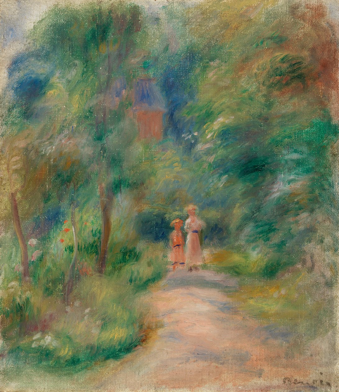 To figurer på en sti av Pierre Auguste Renoir