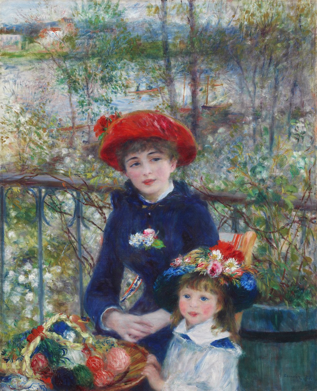 To søstre (på terrassen) av Pierre Auguste Renoir