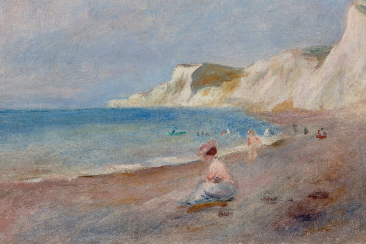 Varengeville Beach; La Plage de Varengeville, ca. 1880 av Pierre Auguste Renoir