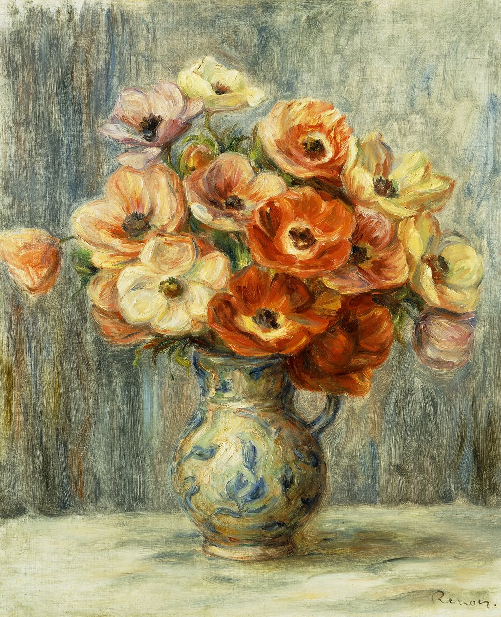 Vase av Anemoner, av Pierre Auguste Renoir