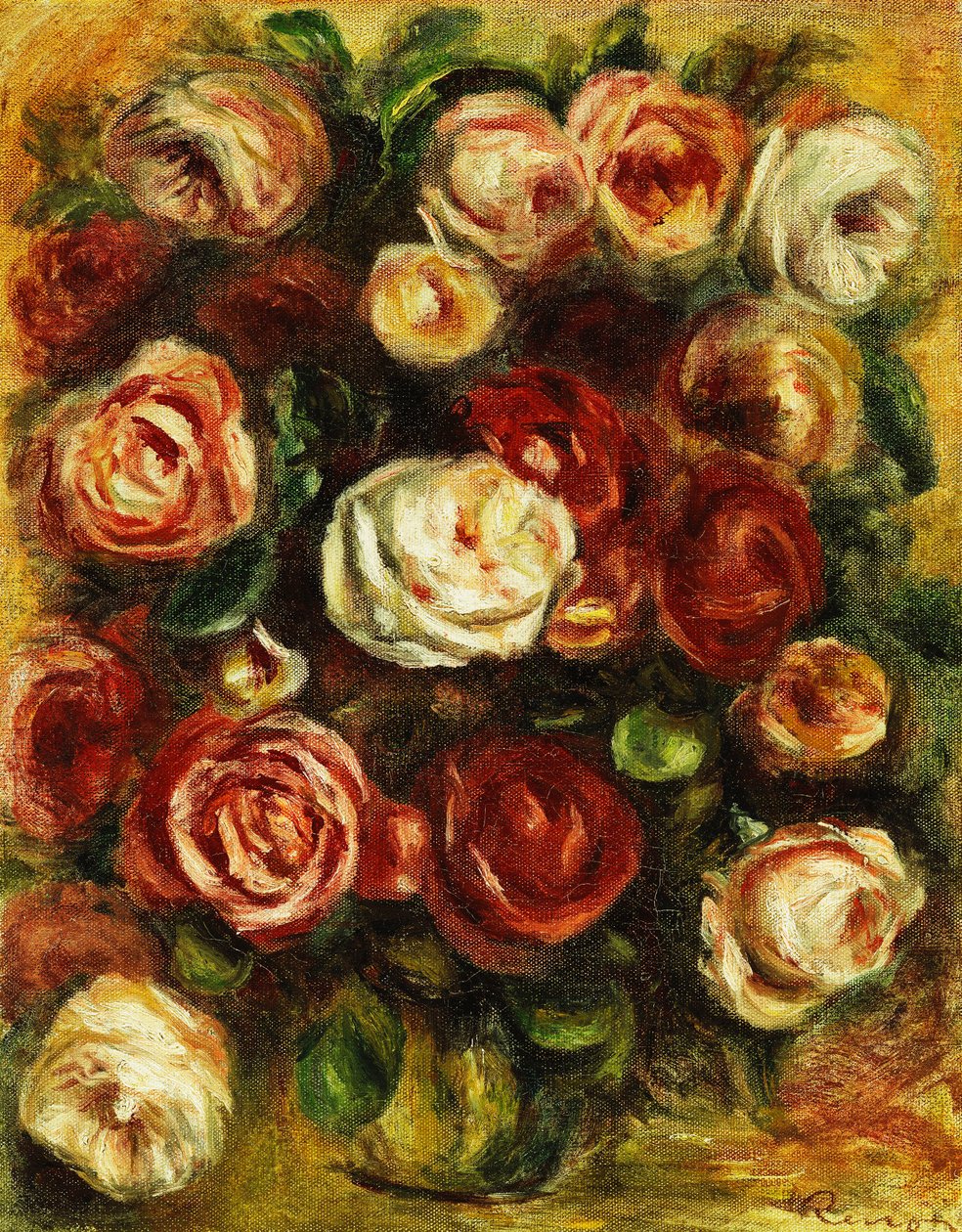 Vase med roser, av Pierre Auguste Renoir