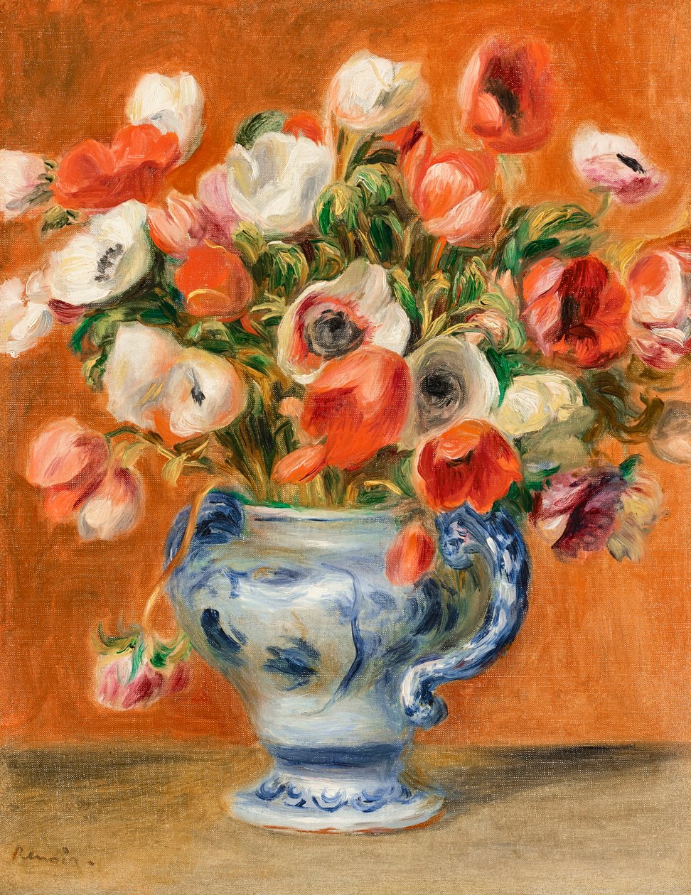 Vase med anemoner, 1890. av Pierre Auguste Renoir