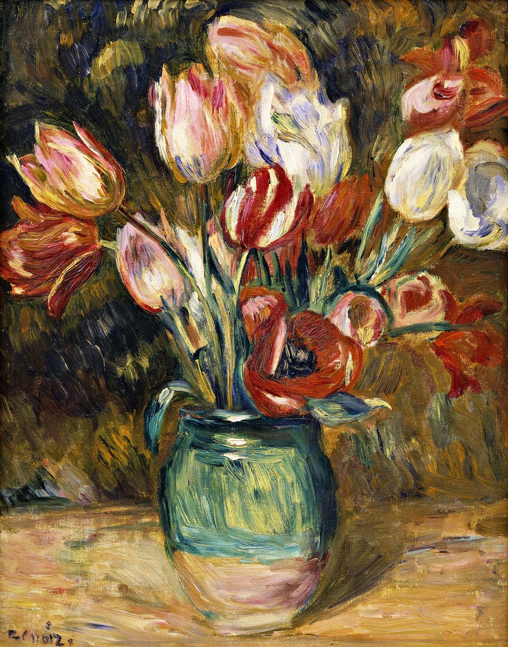 Vase med blomster, 1888-89 av Pierre Auguste Renoir