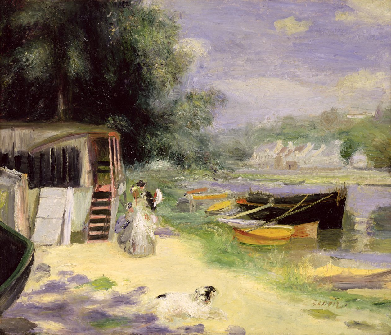 Utsikt over Bougival av Pierre Auguste Renoir