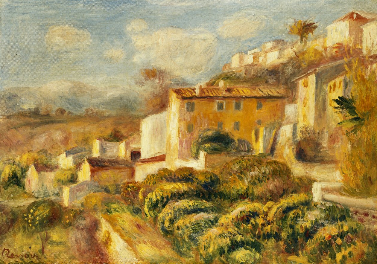 Utsikt over postkontoret, Cagnes; Utsikt over postkontoret, Cagnes, 1907 av Pierre Auguste Renoir