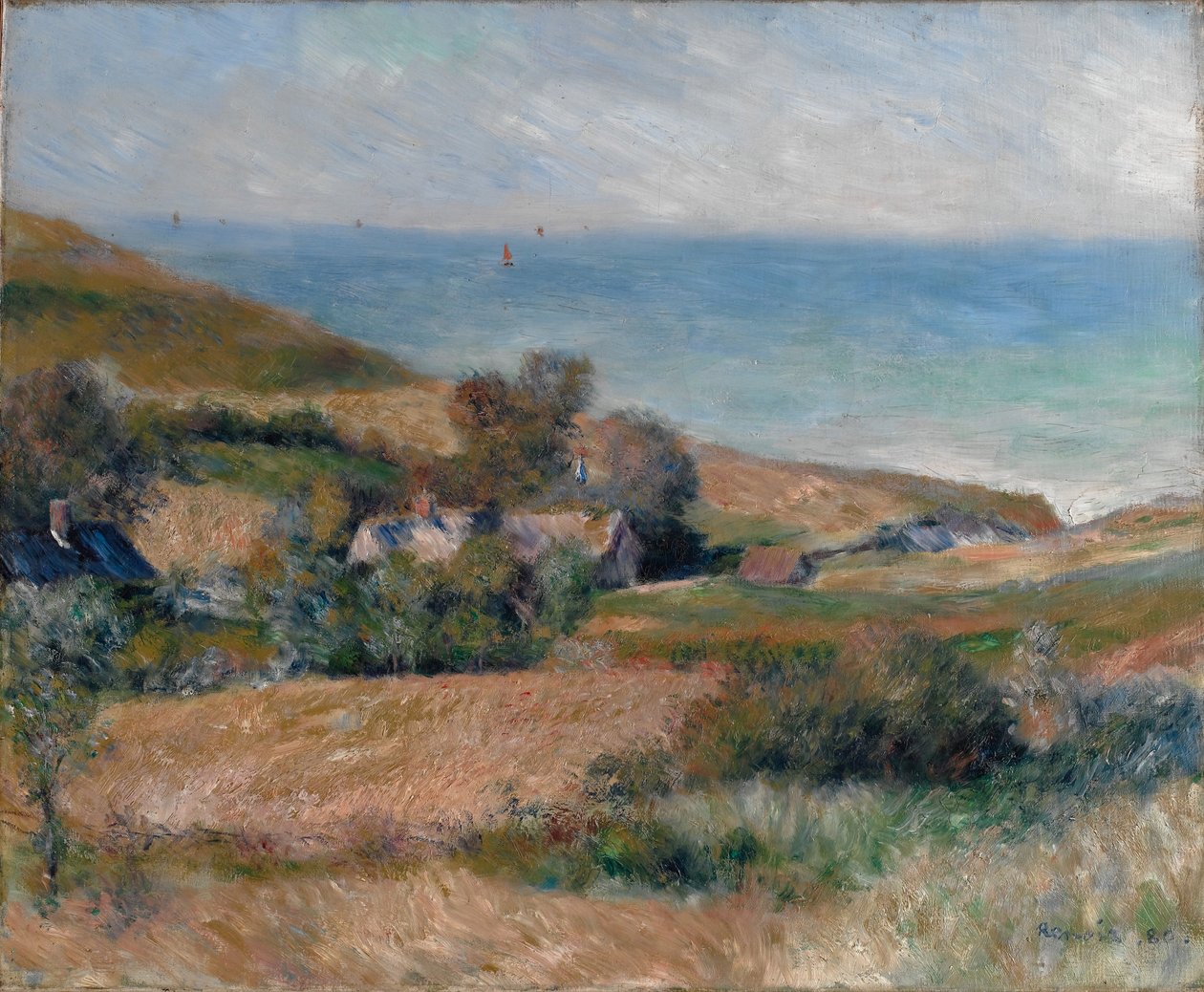 Utsikt over havkysten nær Wargemont i Normandie, 1880 av Pierre Auguste Renoir