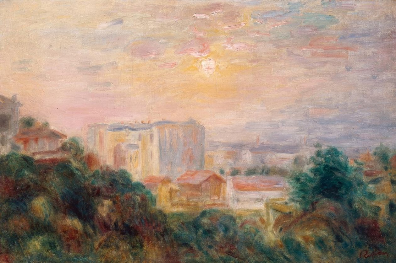 Utsikt over Montmartre av Pierre Auguste Renoir