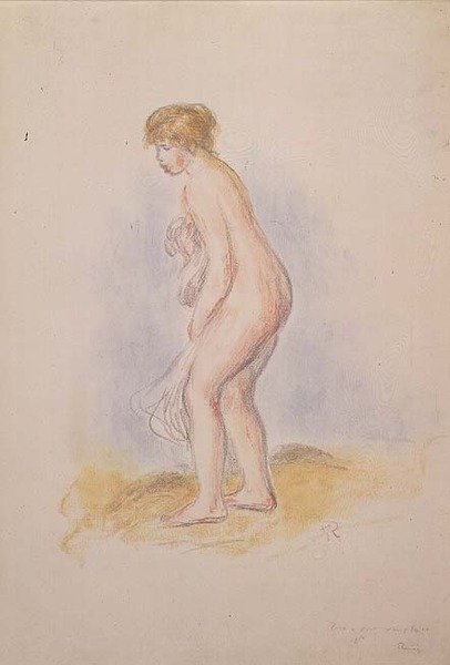 Kvinne Bader av Pierre Auguste Renoir