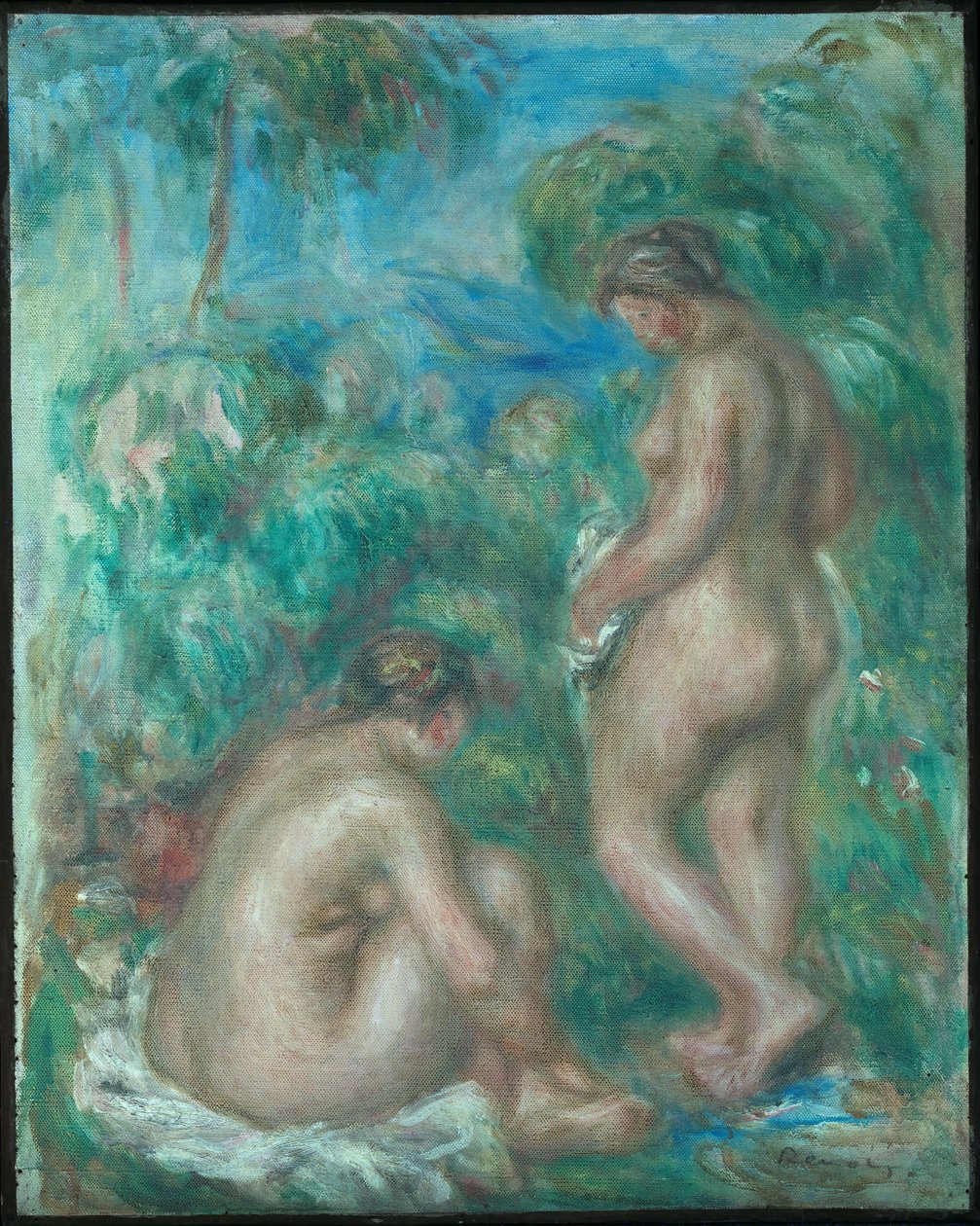 Kvinne som bader av Pierre Auguste Renoir