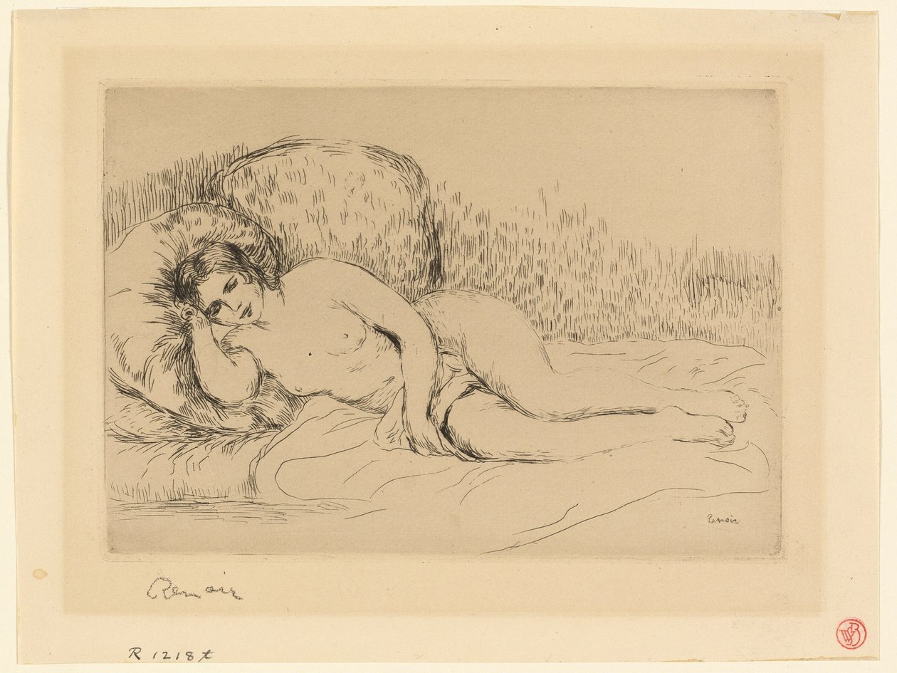 Kvinne tilbakelent, til venstre av Pierre Auguste Renoir