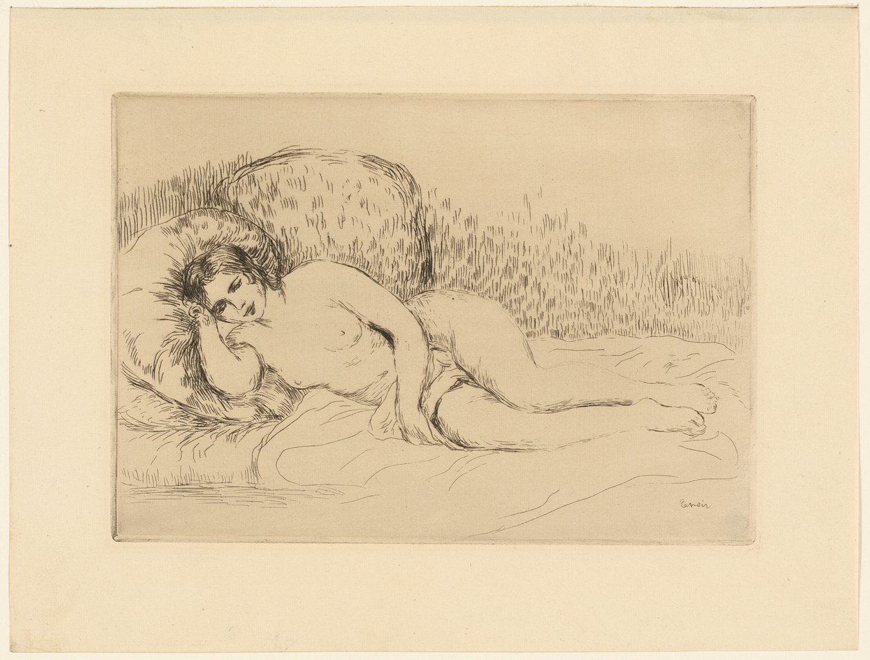 Kvinne tilbakelent, til venstre av Pierre Auguste Renoir