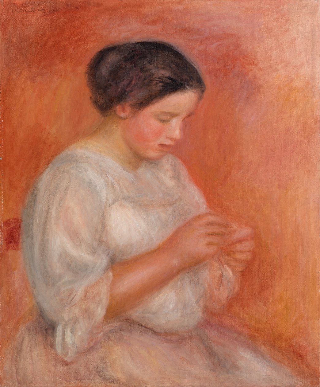 Kvinne sying av Pierre Auguste Renoir