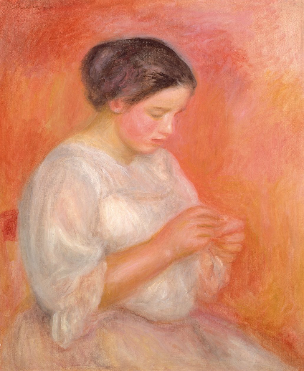 Kvinne sying av Pierre Auguste Renoir