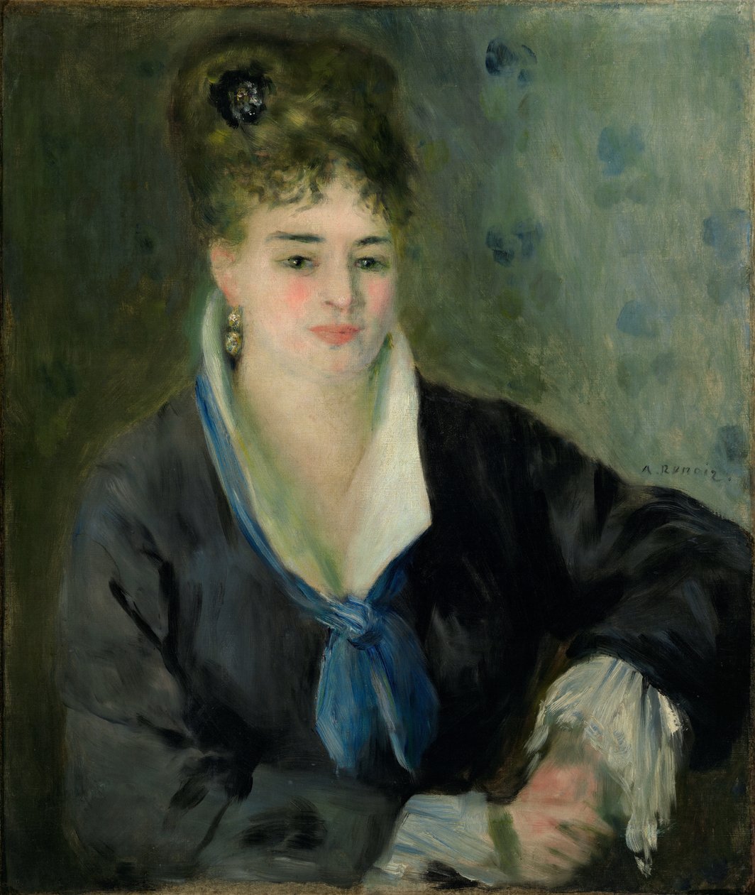 Kvinne i svart av Pierre Auguste Renoir