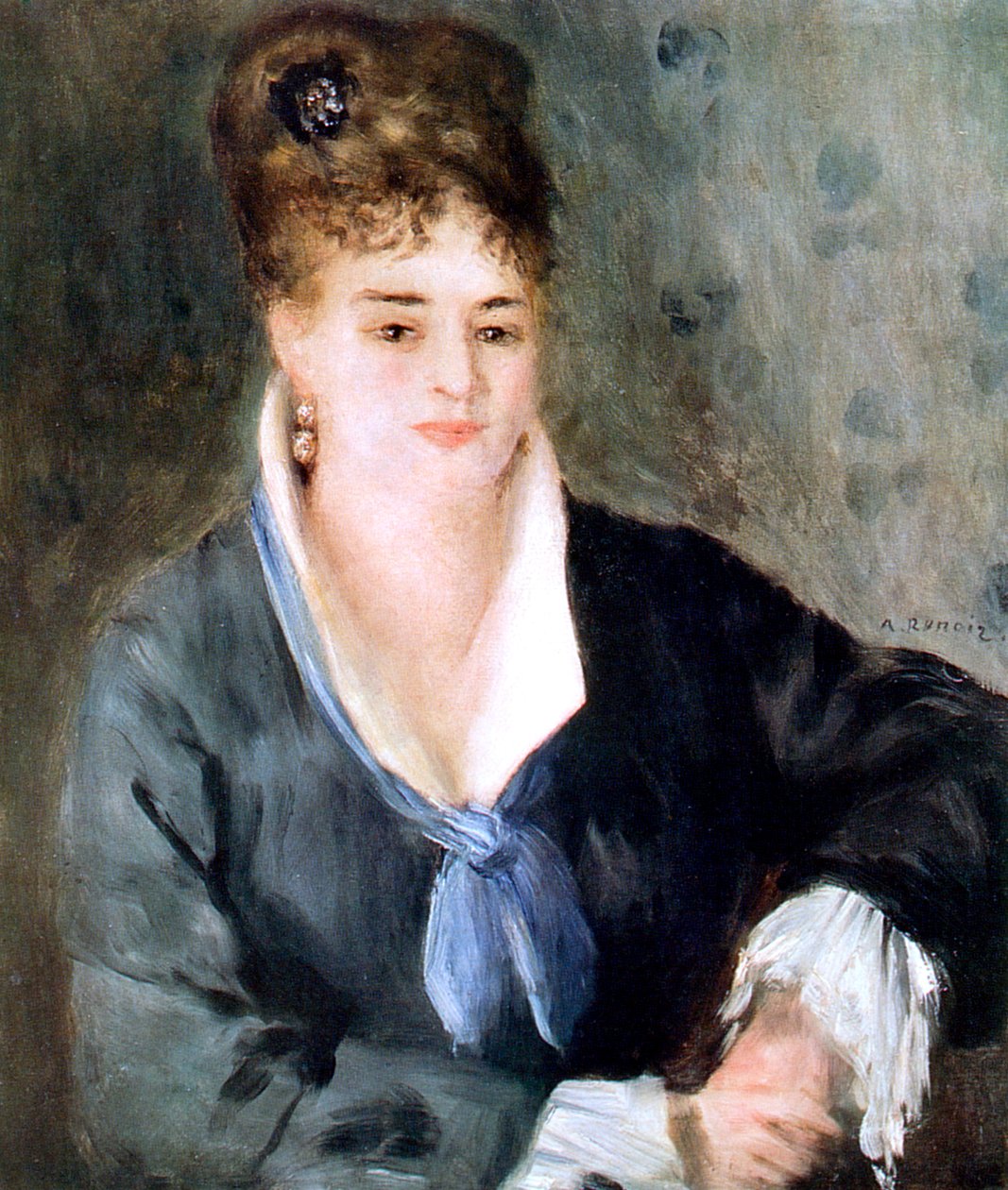 Kvinne i svart, 1876 av Pierre Auguste Renoir