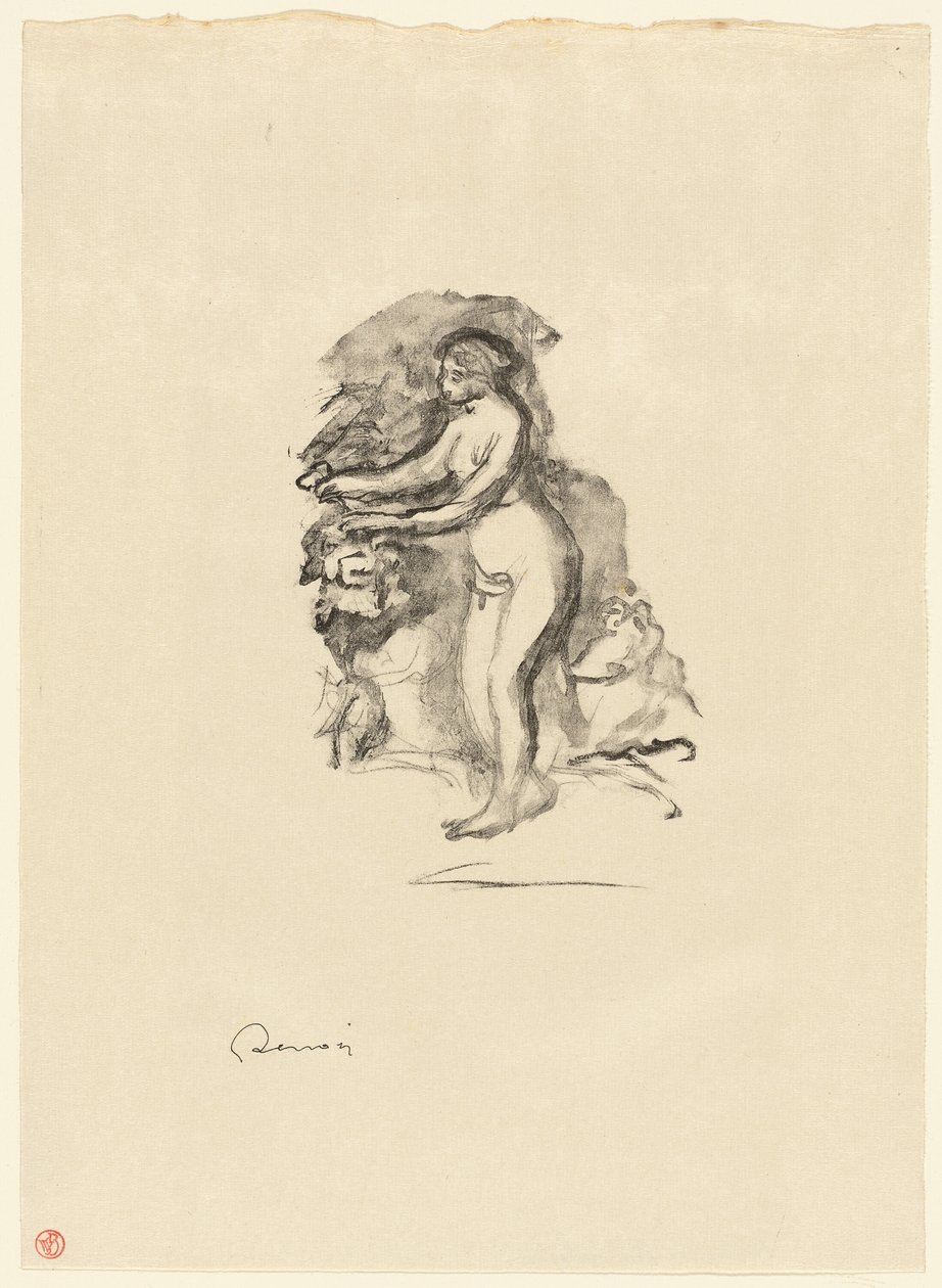 Kvinne med Grapevine av Pierre Auguste Renoir