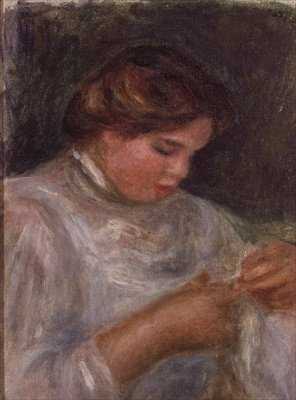 Kvinne med saks av Pierre Auguste Renoir