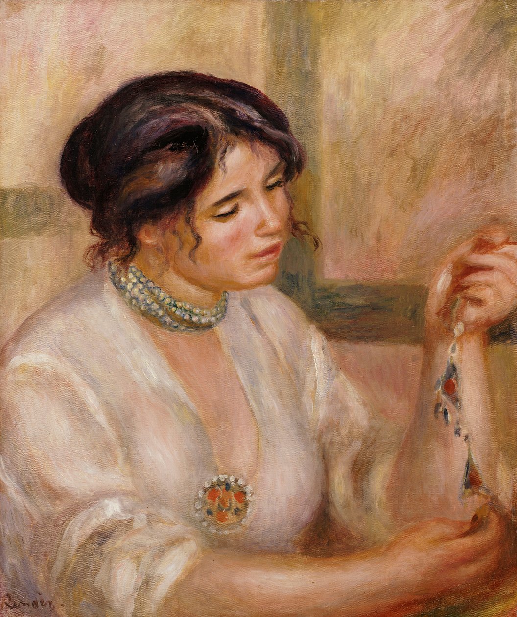 Kvinne med halskjede av Pierre Auguste Renoir
