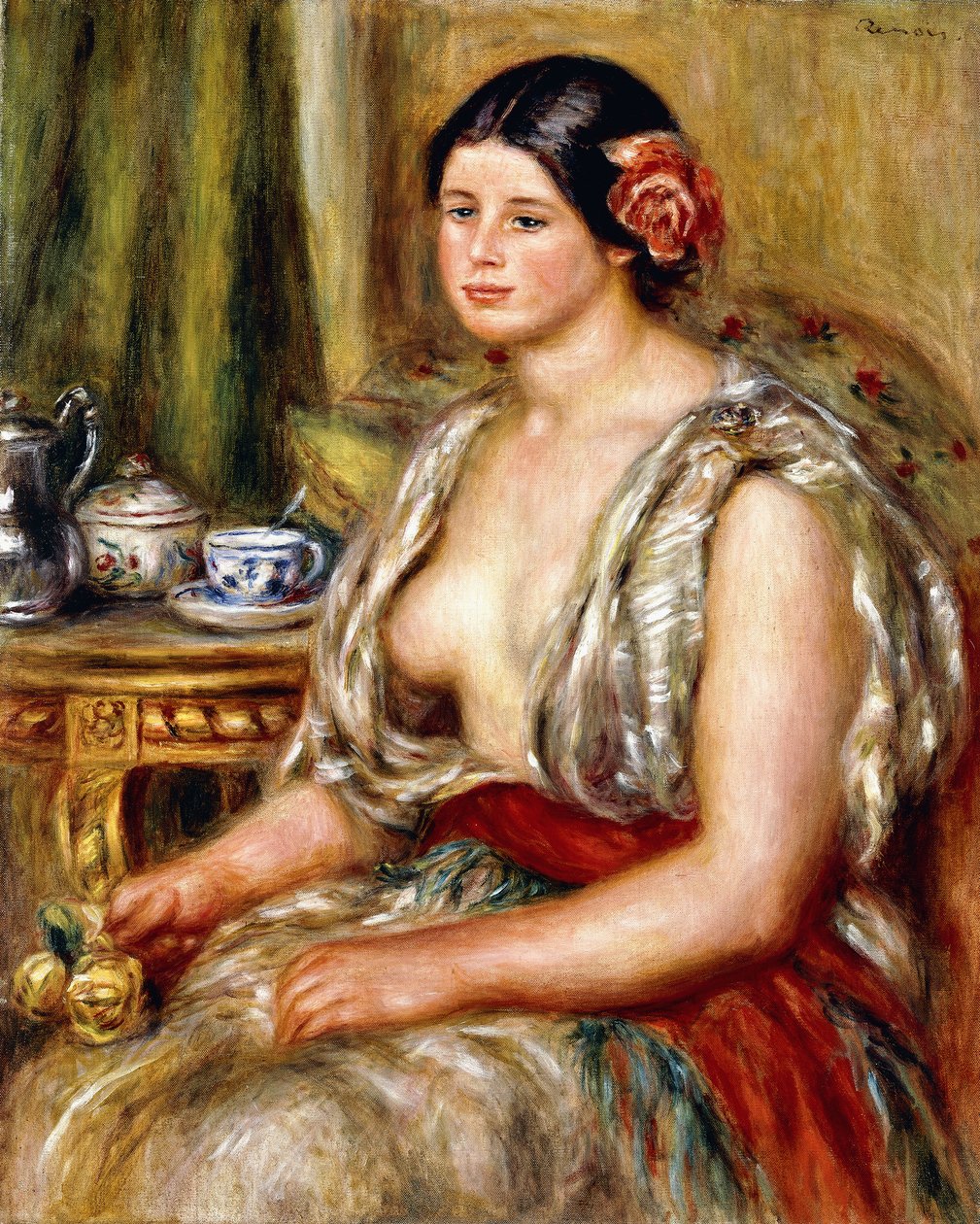 Ung jente satt i orientalsk kostyme, 1905 av Pierre Auguste Renoir