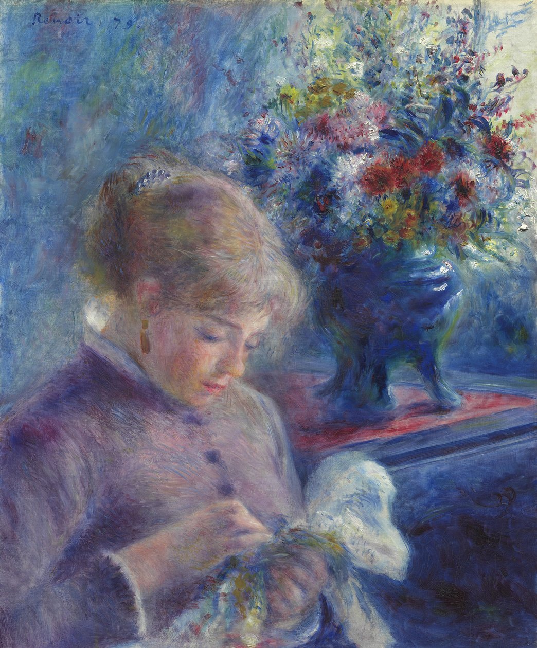 Ung kvinnesøm, 1879 av Pierre Auguste Renoir