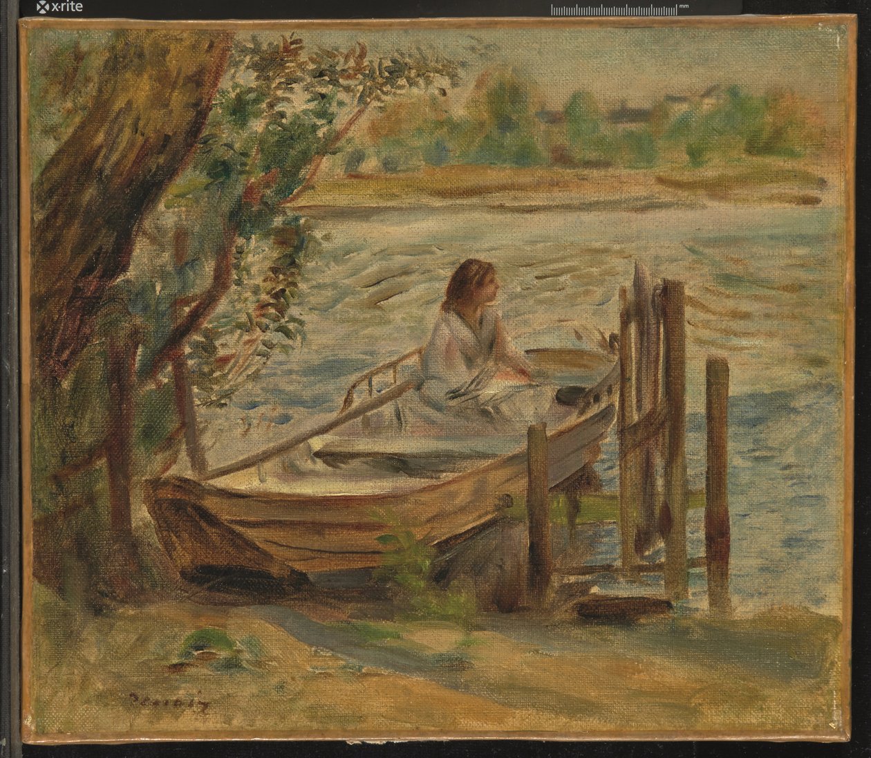 Ung kvinne i en båt av Pierre Auguste Renoir