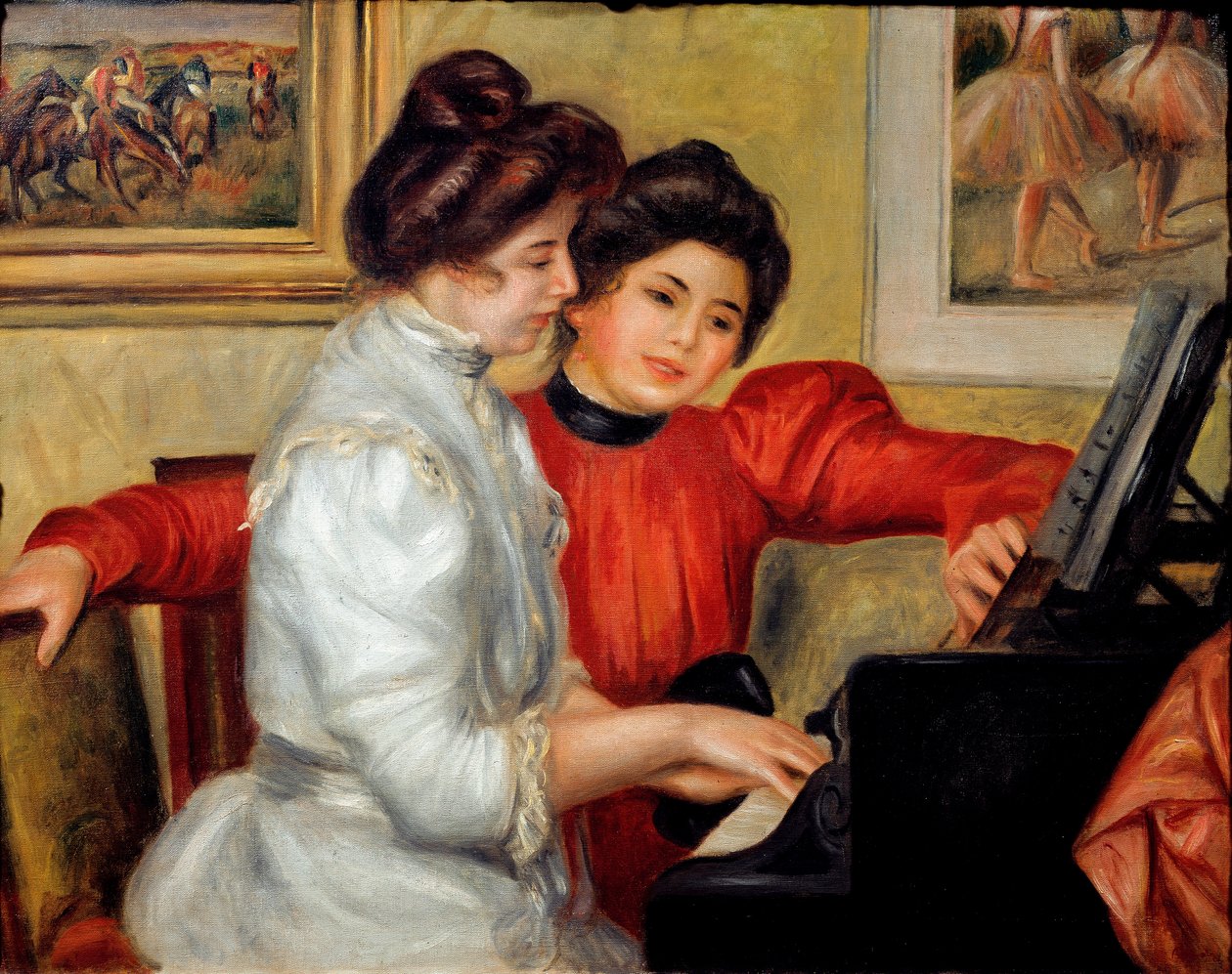 Yvonne og Christine Lerolle på piano av Pierre Auguste Renoir