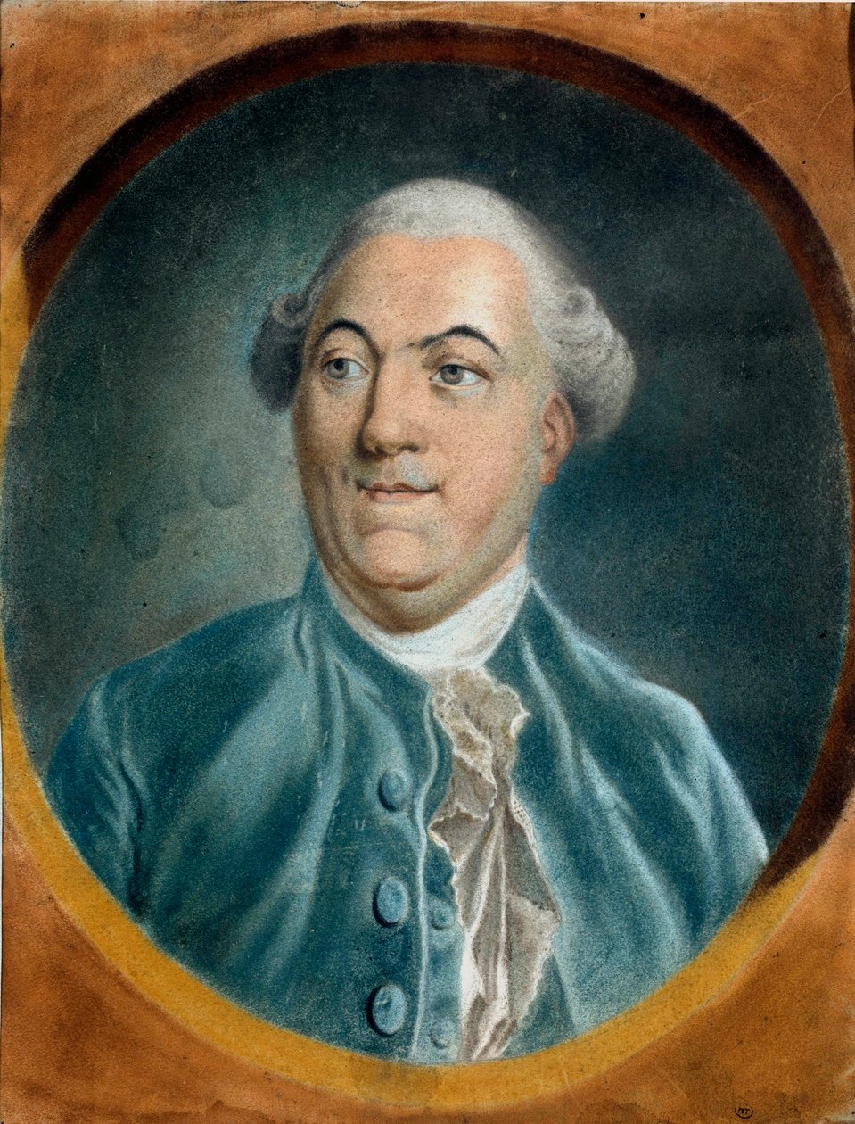 Portrett av Jacques Necker (1732-1804) Minister Pastell-maleri av Pierre Baudemant (1729-1808) Troyes musee des Beaux Arts fra 1700-tallet av Pierre Baudemant