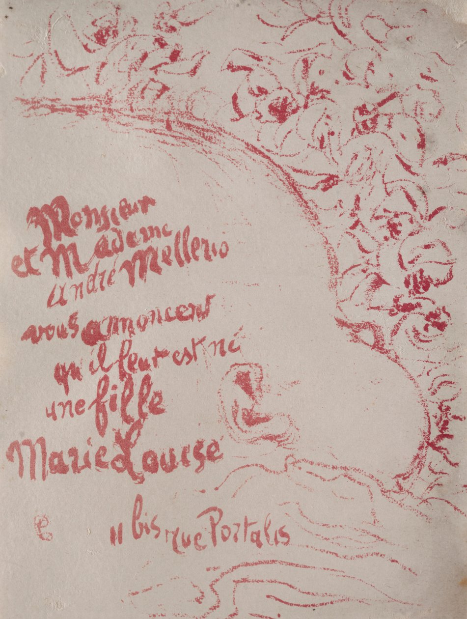 Kunngjøring om en fødsel, 1898. av Pierre Bonnard