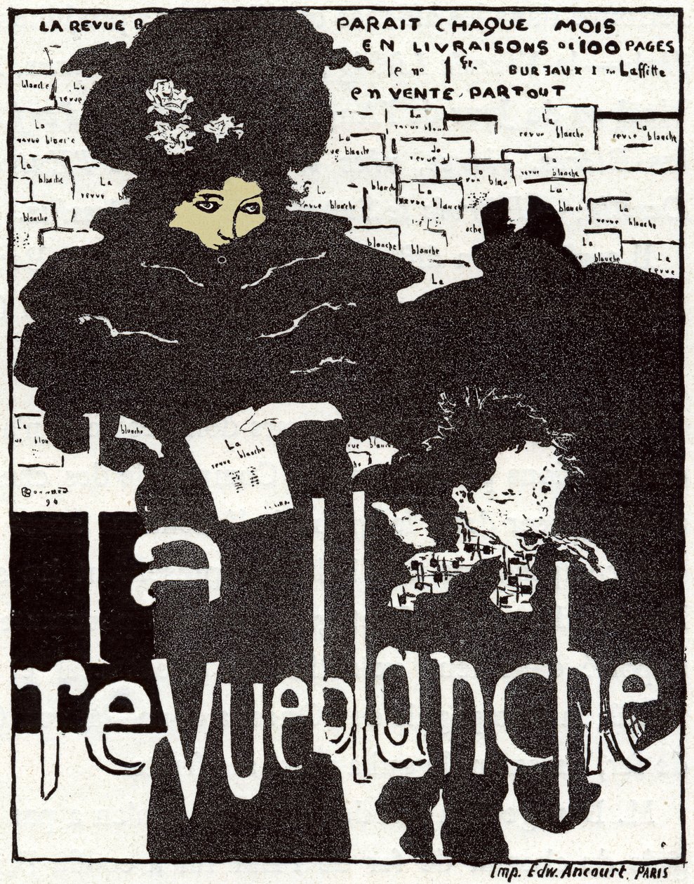 Kunst. Revyen Blanche. Plakat av Pierre Bonnard, Frankrike av Pierre Bonnard