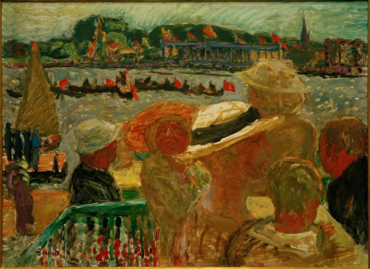 Utsikt fra Uhlenhorster Fährhaus på Ytre Alster med St. Johannis av Pierre Bonnard