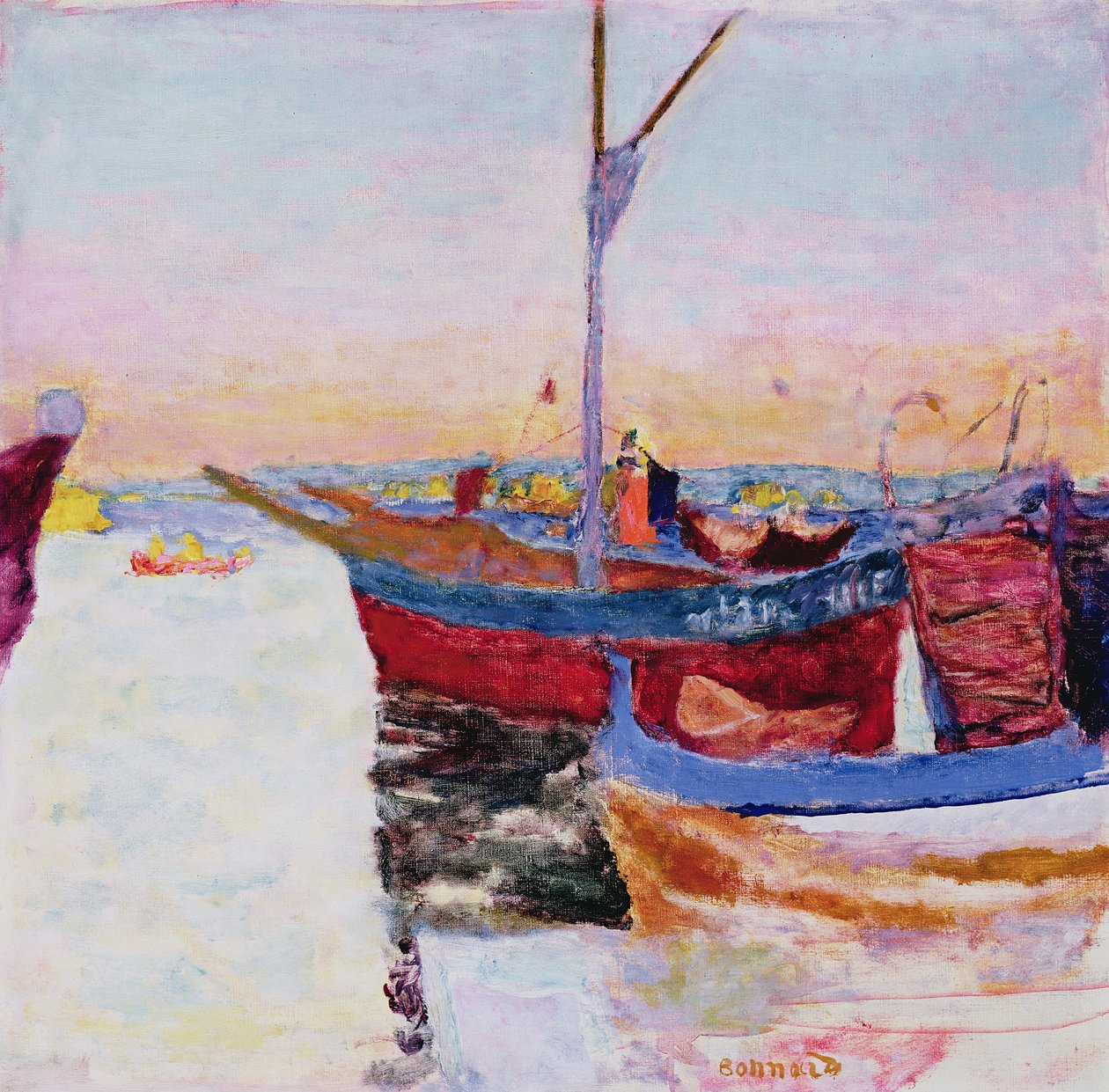 Båter i Cannes, skumring, 1924 av Pierre Bonnard