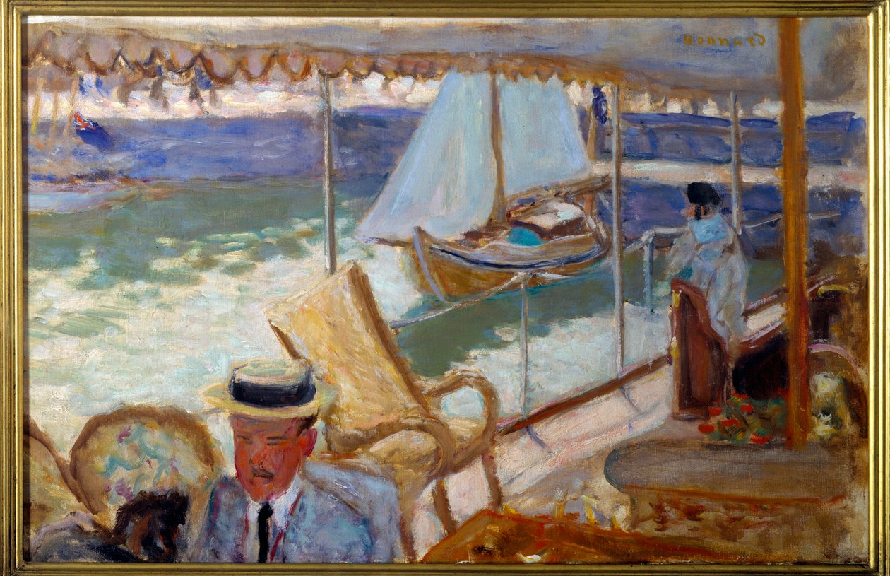 Med yacht av Pierre Bonnard