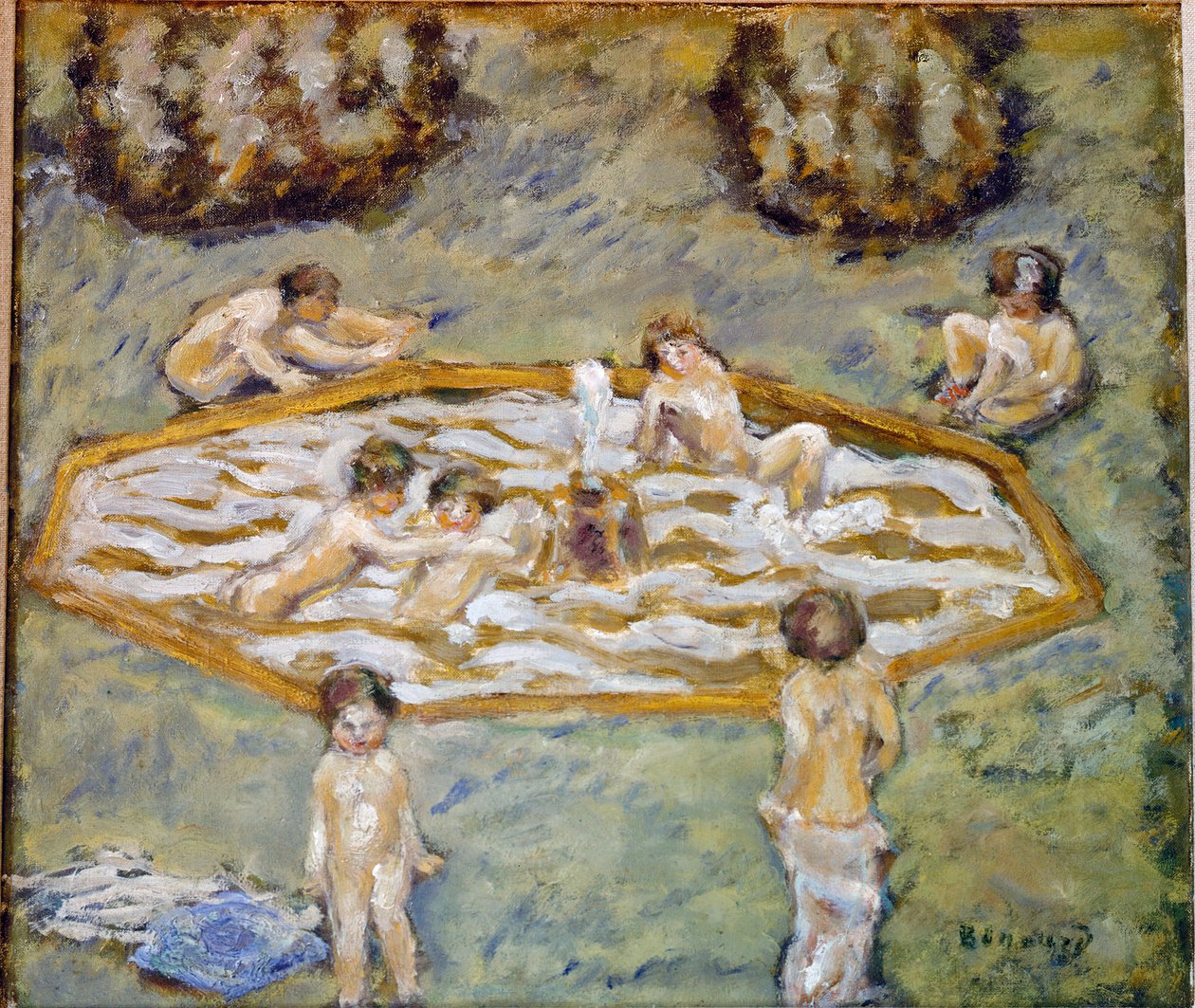 Barn i bassenget Barn som leker i vannet. Maleri av Pierre Bonnard (1867-1947) London, Marlborough Fine Arts av Pierre Bonnard
