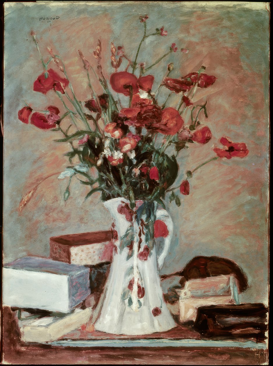 Valmuer og gress av Pierre Bonnard