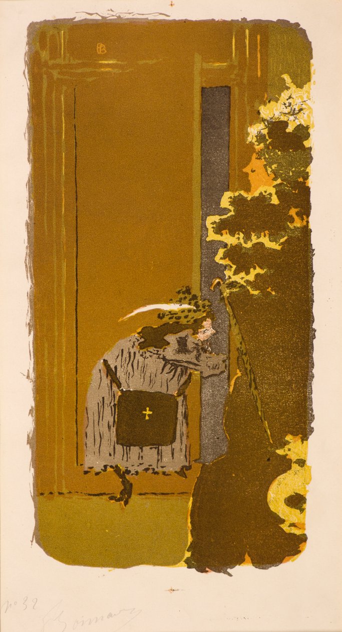 In the Street, 1900-tallet (litografi) av Pierre Bonnard
