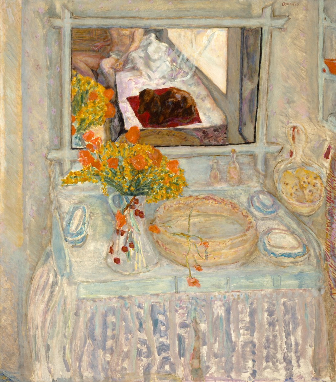 Sminkebord med speil, ca. 1913 (olje på lerret) av Pierre Bonnard