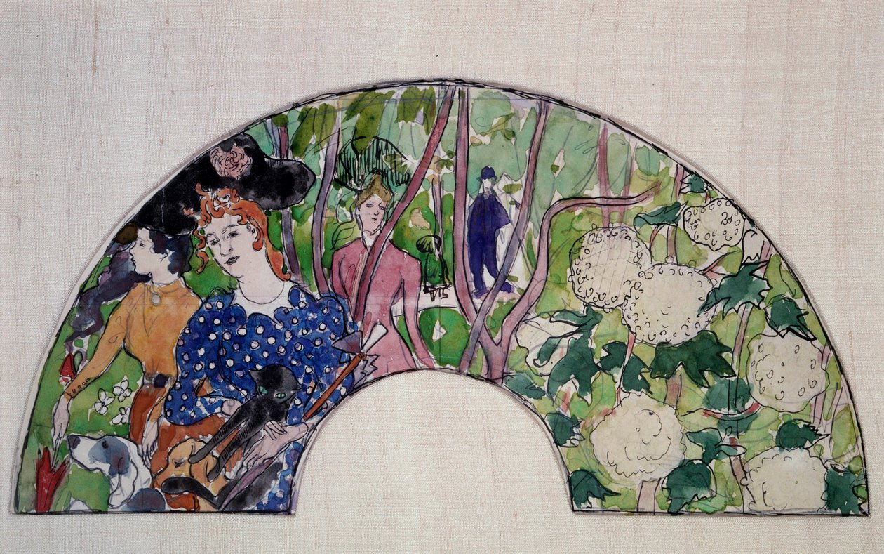 Fan-prosjekt, 1900-tallet (akvarell) av Pierre Bonnard