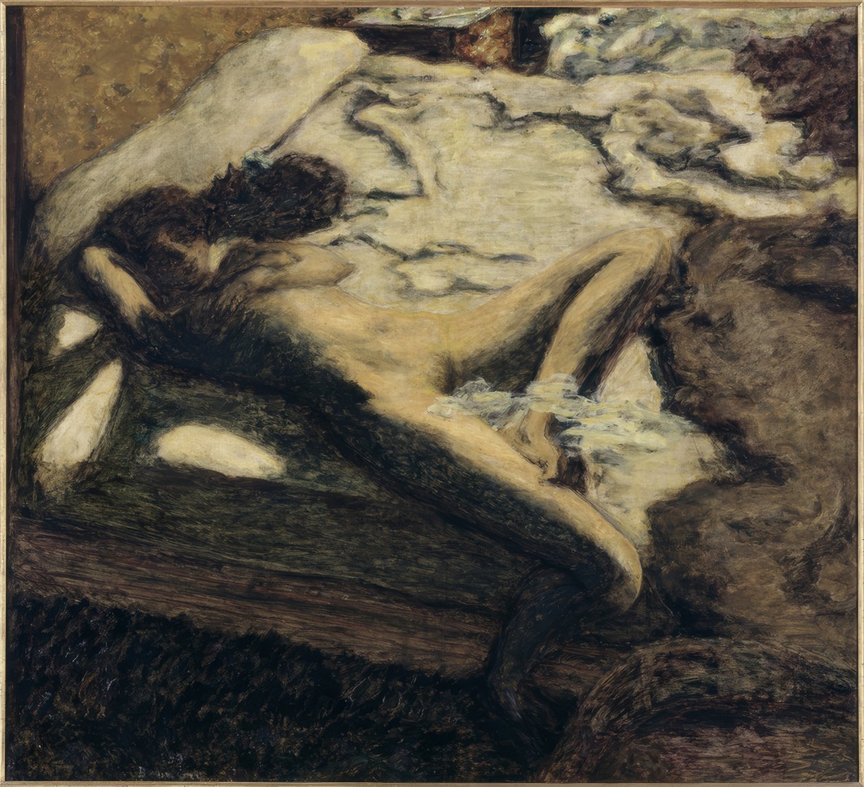Kvinne som døser på en seng, eller Indolente av Pierre Bonnard