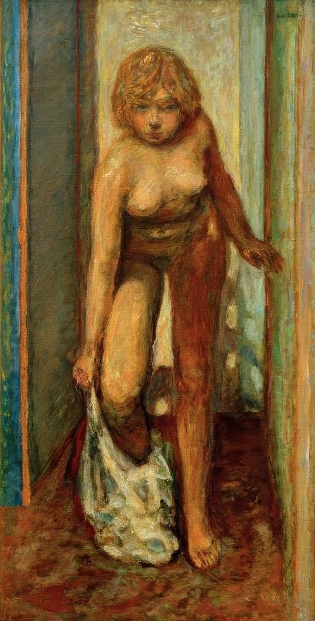 Femme se déshabillant (Ser etter kvinne som kler av seg) av Pierre Bonnard