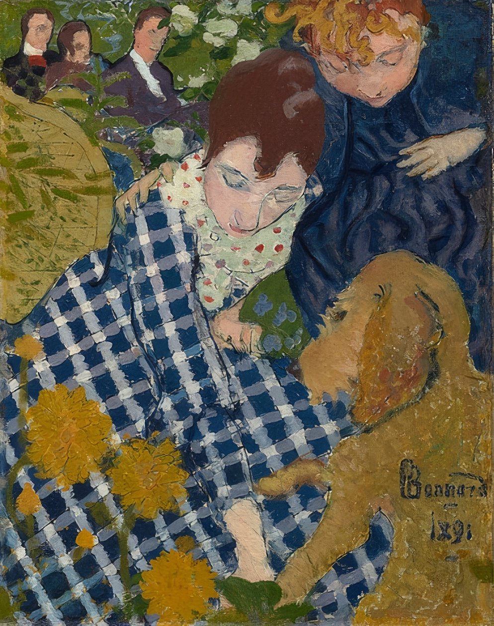 Kvinne med hund. 1891 av Pierre Bonnard