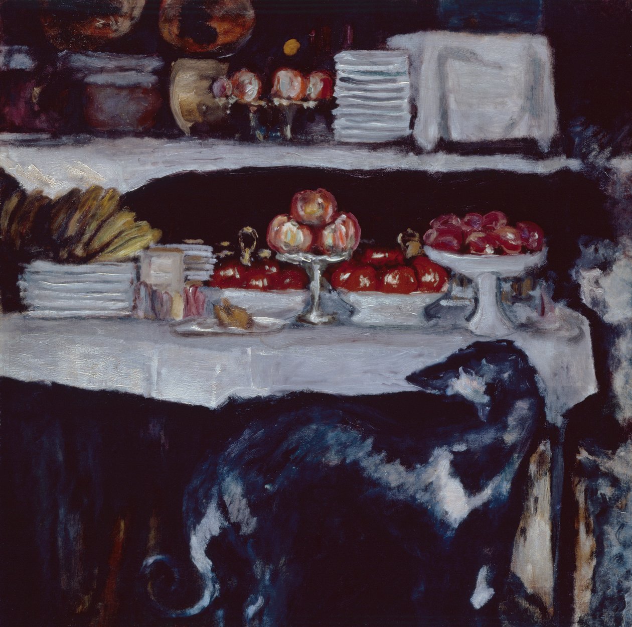 Greyhound and Still Life, ca. 1920-25 (olje på lerret) av Pierre Bonnard