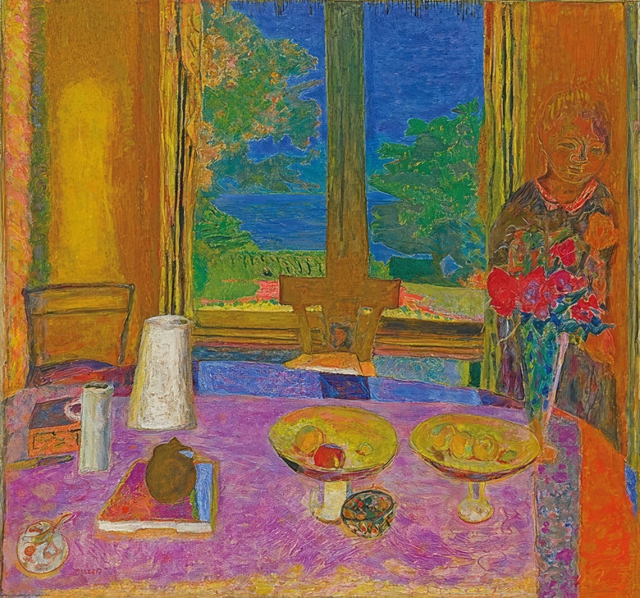 Stor spisestue mot hagen (Grande salle à manger sur le jardin). 1934-35 av Pierre Bonnard