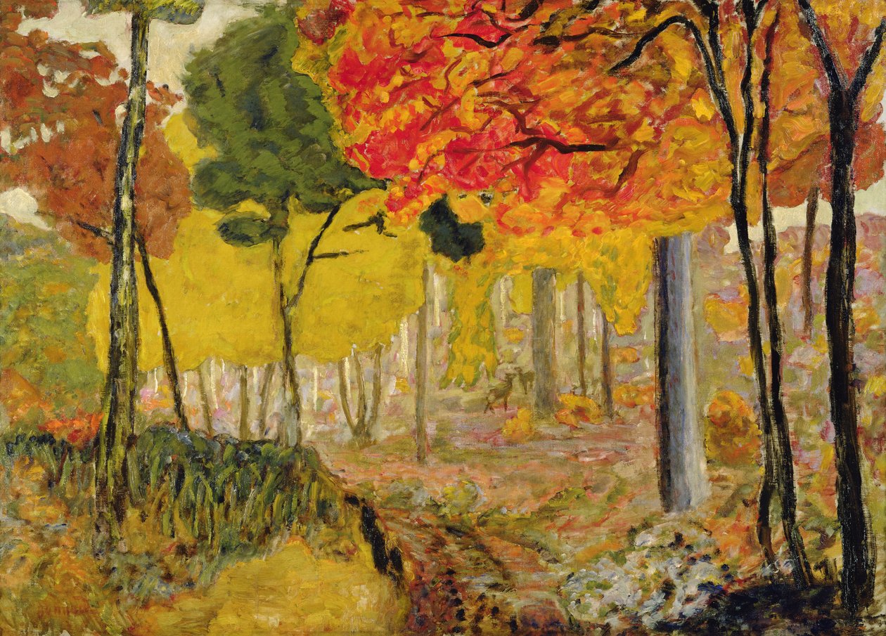 Hinds in the Undergrowth, ca.1900 av Pierre Bonnard