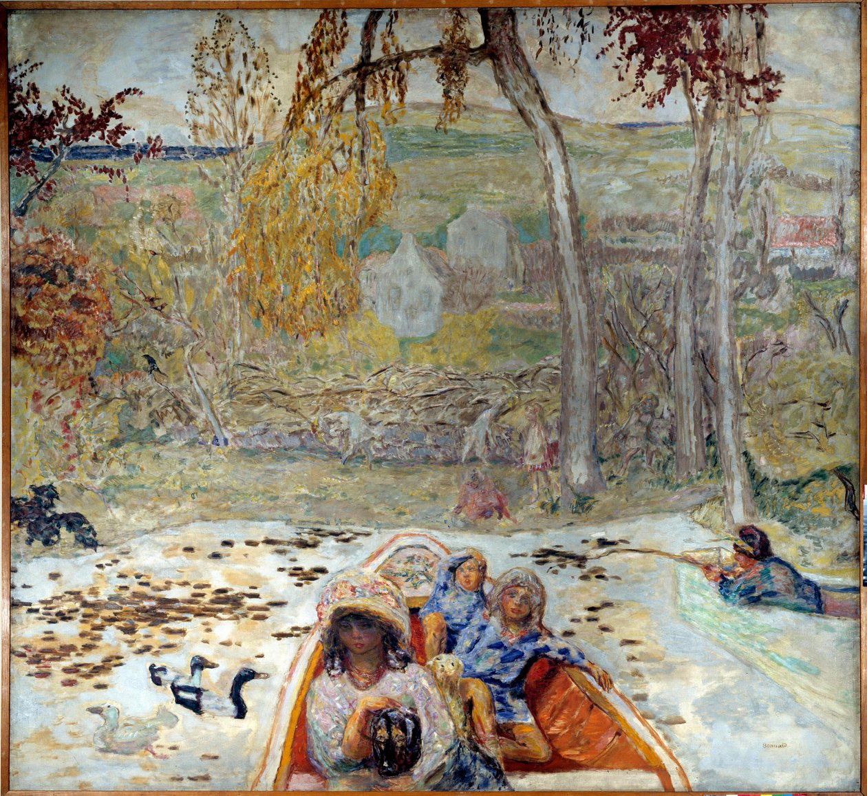 I en båt av Pierre Bonnard